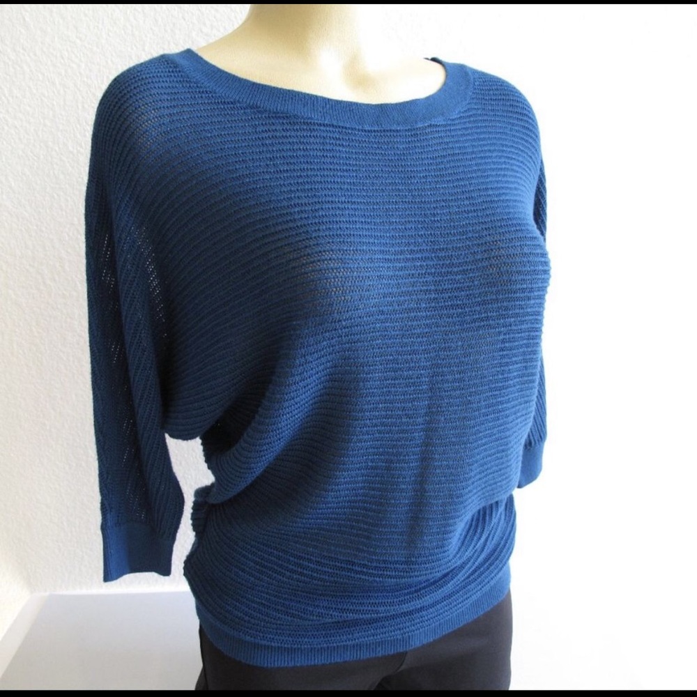 EXPRESS Open Weave Sweater - Navy Blue - Size Small